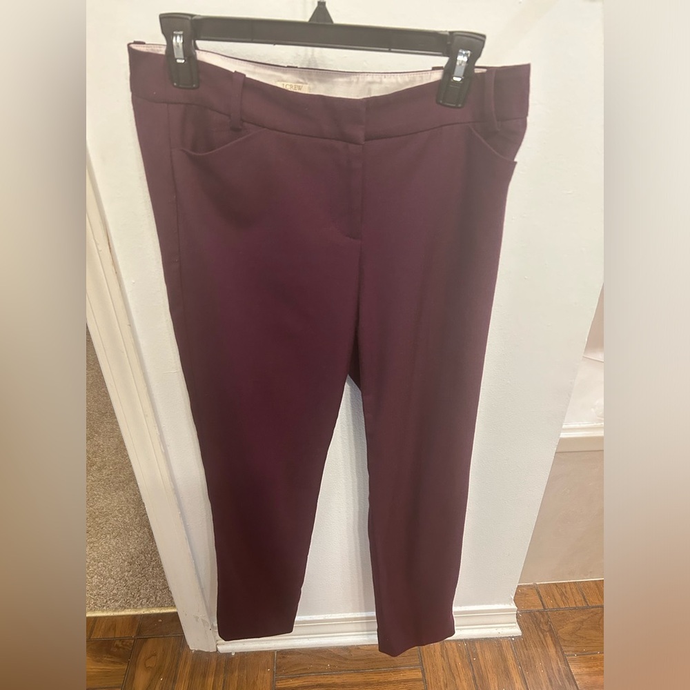 J. Crew Deep Purple Cropped Pants